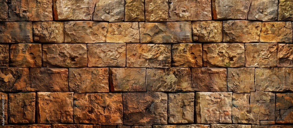Poster background of an aged block wall with copy space image.