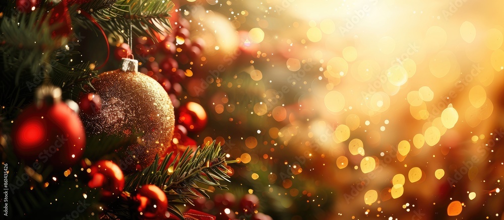 Aufkleber festive background for christmas and new year with copy space image.