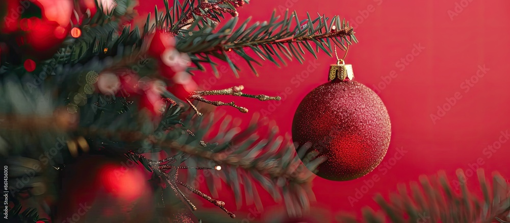 Poster festive ornament with copy space image.