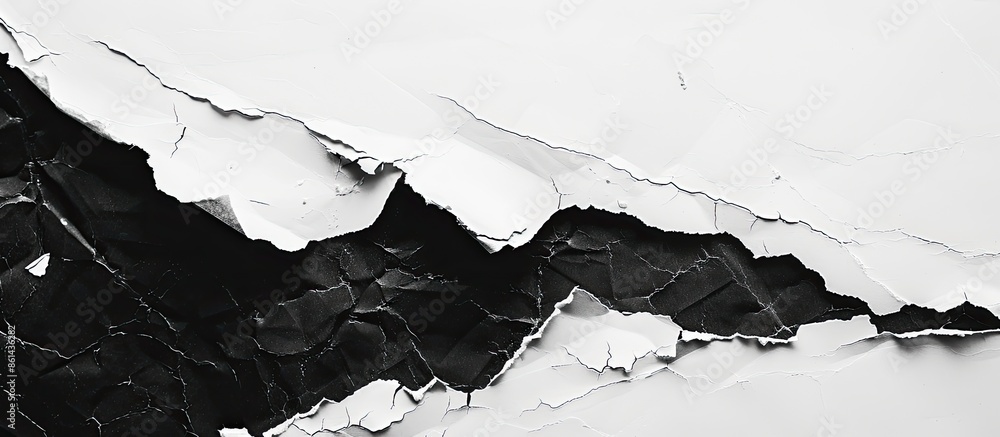 Aufkleber abstract background with torn paper collage style in black and white, offering copy space image for 
