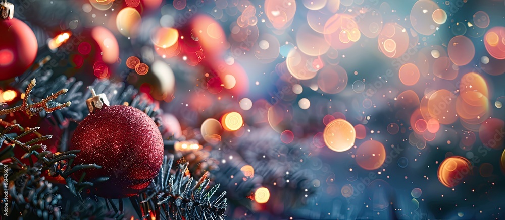 Poster festive backdrop with room for text, ideal for the holiday season with a copy space image.