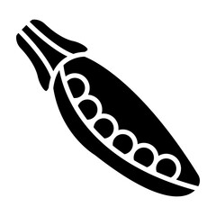 Green peas glyph icon