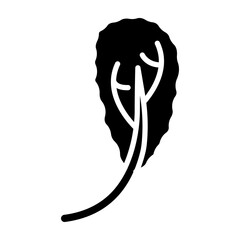 Mustard greens glyph icon