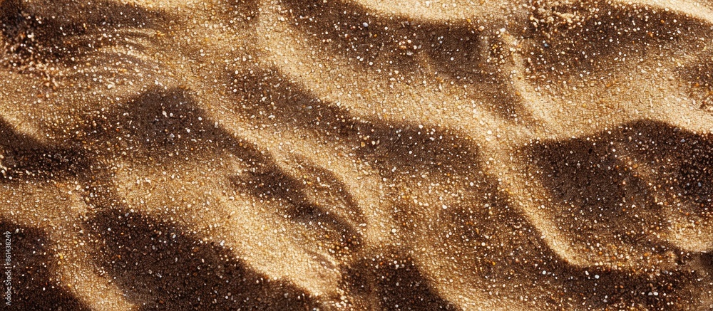 Poster brown sand texture providing a seamless background with fine sand, suitable for a copy space image.
