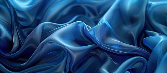 Obraz premium Abstract wallpaper featuring a blue fabric texture providing a copy space image.