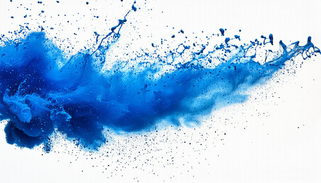 image explosion &eacute;clabousse d'eau bleu, abstrait, arri&egrave;re-plan isol&eacute; blanc uni