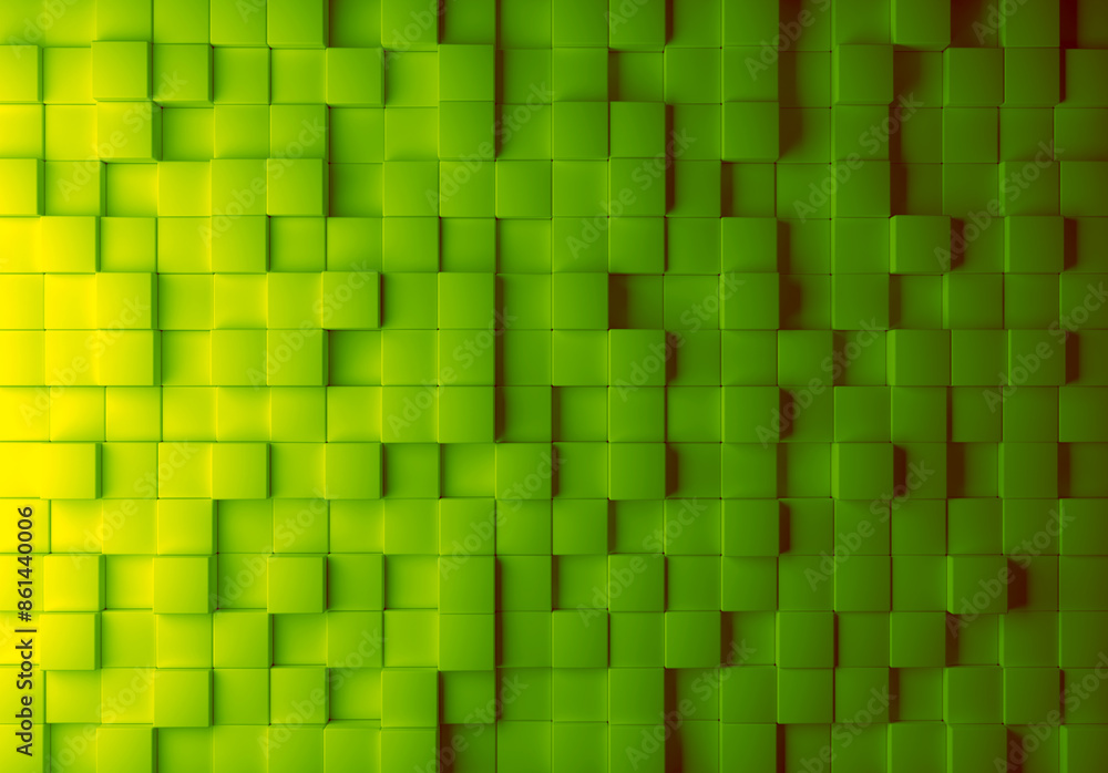 Aufkleber green background. geometric pattern. texture of green cubes. background for website design. geometri
