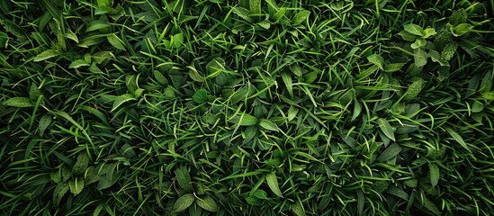 Background of lush green grass with copy space image.