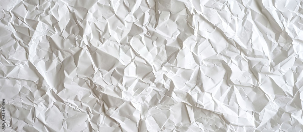 Aufkleber background featuring a textured white crumpled paper for copy space image.