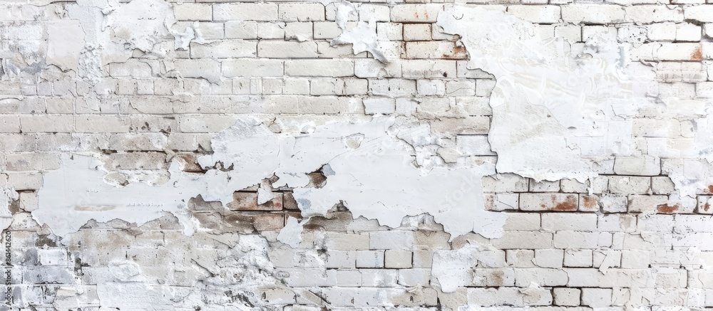 Aufkleber abstract whitewashed brick wall background texture for grunge wallpapers or web banners with ample c