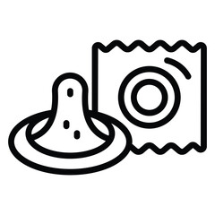  Barrier device used for contraception and STI prevention.