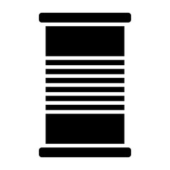 Tin glyph icon