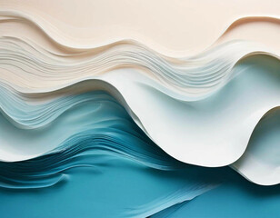 Blue and colorful waves on decorative background. Seamless composition with dynamic lines and colors. Quotes backdrop, presentation, sale banner.