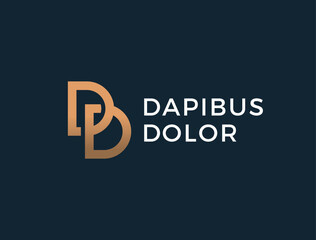 Double letter D logo design. DD logo. Vector logotype concept
