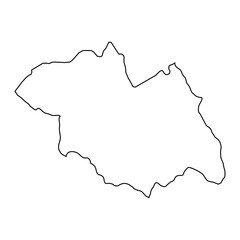 Northern Province map, administrative division of Rwanda. Vector illustration.