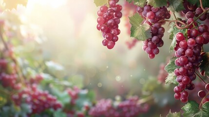 A vine with branches full of grapes, representing Jesus as the true vine and believers as the branches