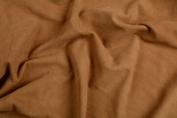 Wrinkles Of Suede Texture Leather. 