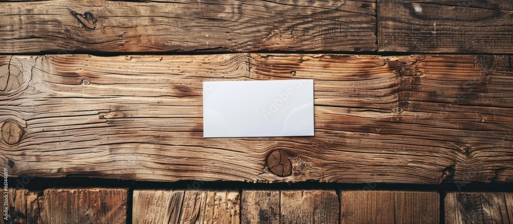 Aufkleber An artistic mockup display featuring a visit card on a wooden backdrop with space for copy image.
