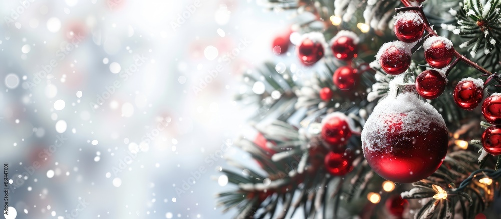Aufkleber festive christmas holiday backdrop with room for your text in the image. image with copy space
