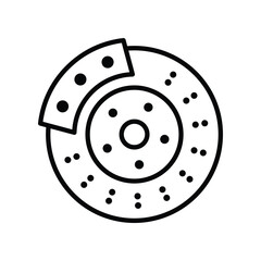 Brake Icon Vector Simple Design