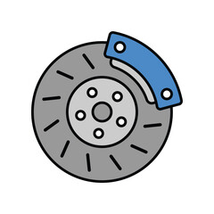 Brake Icon Vector Simple Design