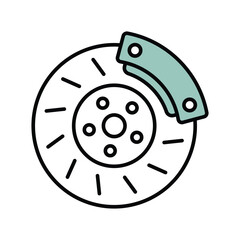 Brake Icon Vector Simple Design