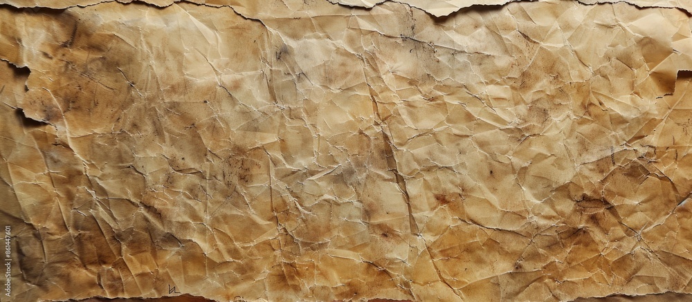 Leinwandbilder Background depicting aged paper with an empty area for text or design elements; includes a classic paper texture, suitable for use as a copy space image.