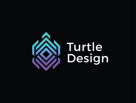 Turtle logo design. Modern icon. Sea turtle illustration.
