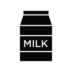 Milk Bottle Icon Vector Simple Design