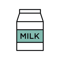 Milk Bottle Icon Vector Simple Design