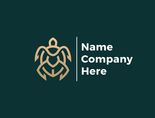 Turtle logo design. Modern icon. Sea turtle illustration.
