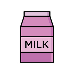 Milk Bottle Icon Vector Simple Design