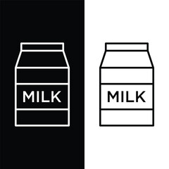 Milk Bottle Icon Vector Simple Design