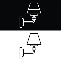 Wall Lamp Icon Vector Simple Design