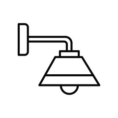 Wall Lamp Icon Vector Simple Design