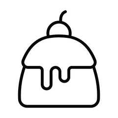 Simple Pudding icon. The icon can be used for websites, print templates, presentation templates, illustrations, etc