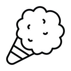 Simple Cotton Candy icon. The icon can be used for websites, print templates, presentation templates, illustrations, etc