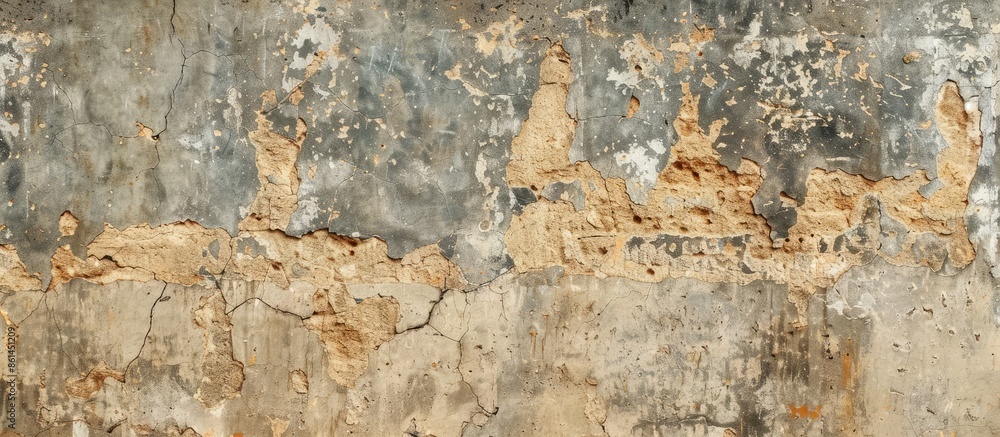 Aufkleber Old, weathered clay walls create vintage backgrounds with a concrete texture perfect for adding text on the copy space image.