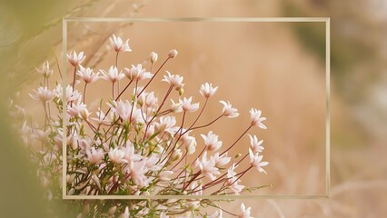 Gently pink eustomas on the beige background natural background with a bouquet of flowers