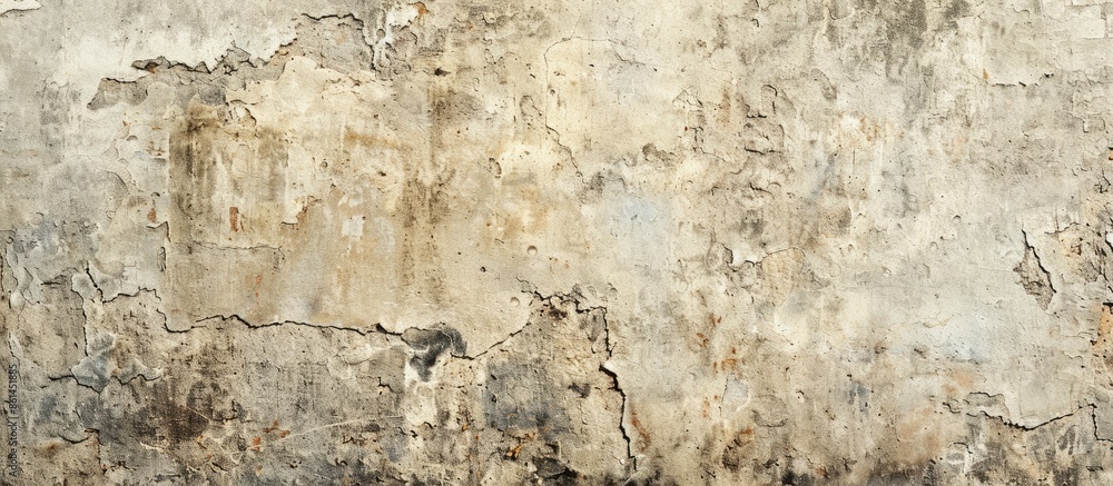 Aufkleber Old, weathered clay walls create vintage backgrounds with a concrete texture perfect for adding text on the copy space image.