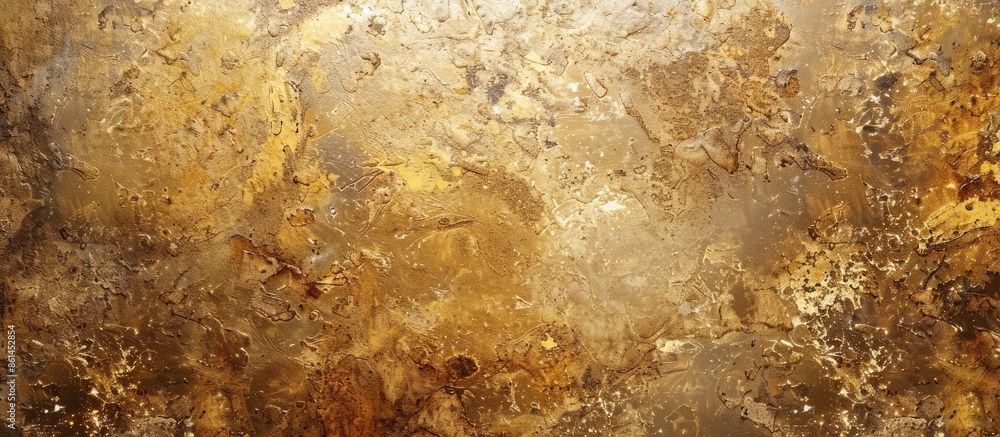Poster close-up view of a light golden painted granite stone background with space for text, ideal as a cop