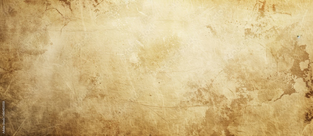 Fototapete an aged cream paper texture with an old, vintage look resembling a rough, grungy vignette, creating 