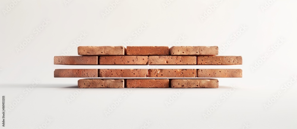 Aufkleber A structure composed of stacked bricks creating a solid surface with copy space image.
