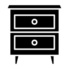 Bedside table glyph icon