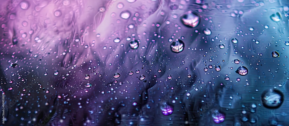 Aufkleber Raindrops creating a textured abstract background with copy space image.