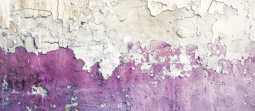 Aufkleber check out a rough, cracked wall with paint applied in a sponge wipe method, showcasing a blend of pu