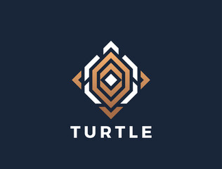 Turtle logo design. Modern icon. Sea turtle illustration.
