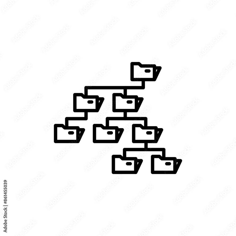 Poster folder tree icon ideal for file organization