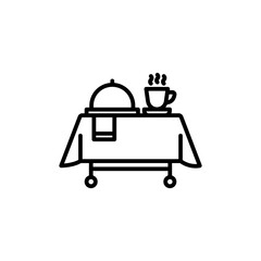 Room Service Icon Ideal for Hospitality Industry