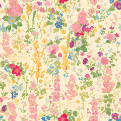 English Flower Blossoms seamless